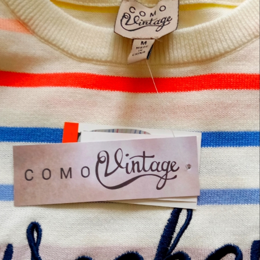 Color Vintage multicolor Striped Sweater